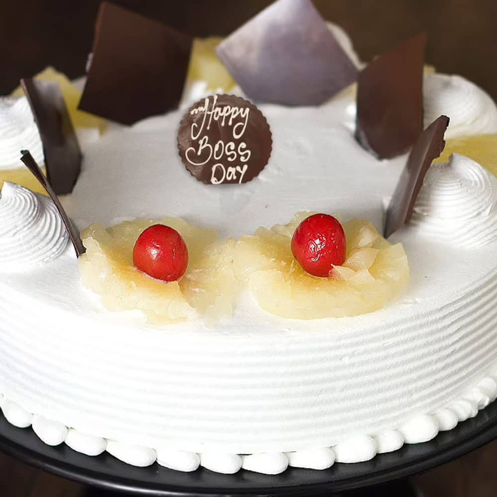 Boss Day Pineapple Cake Zoomed View of Boss Day Pineapple Cake