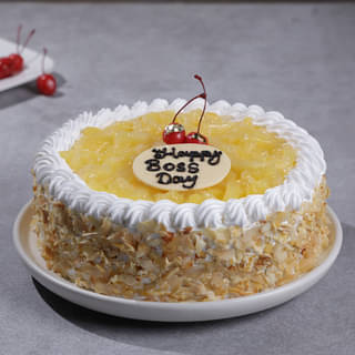 Sliced View of Boss Day Pineapple Cake Sliced View of Boss Day Pineapple Cake