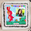 Bunny Blossoms - Photo Cake for Kids