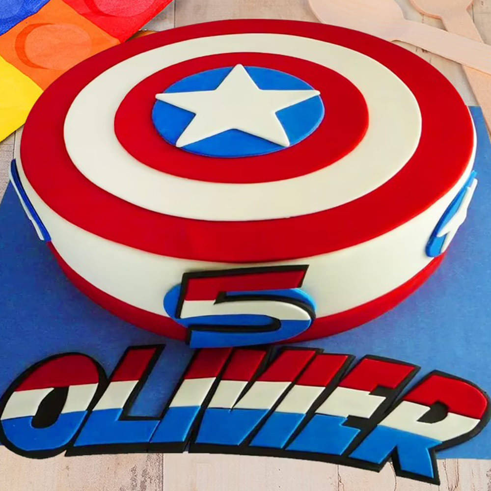 Avengers Captain America Icon Edible Cake Topper Image - 8