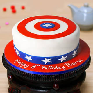 Captain America Theme Cake
