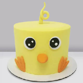 Captivating Yellow Duck Fondant Cake