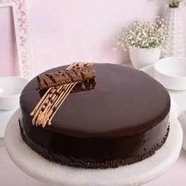 Round Chocolate Truffle Same Day Cake Delivery 