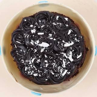Top View of Baby Shower Chocolate Truffle Pinata Cake