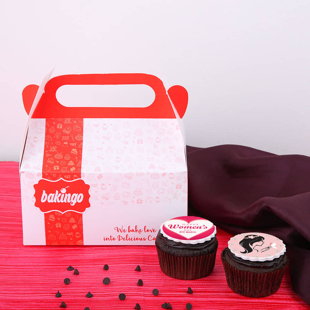 Packed View of Chocolate Women's Day Poster Cup Cakes