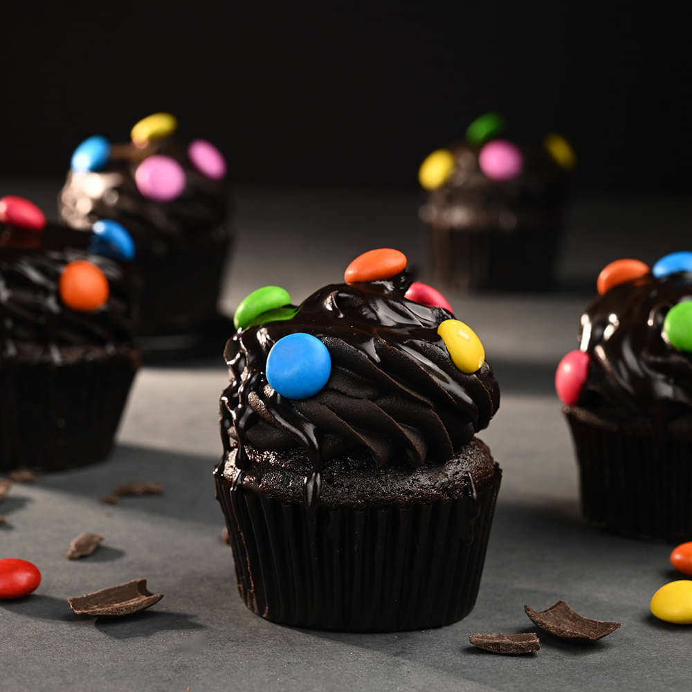 Chocolate Cupcake With Sprinkles N Gems
