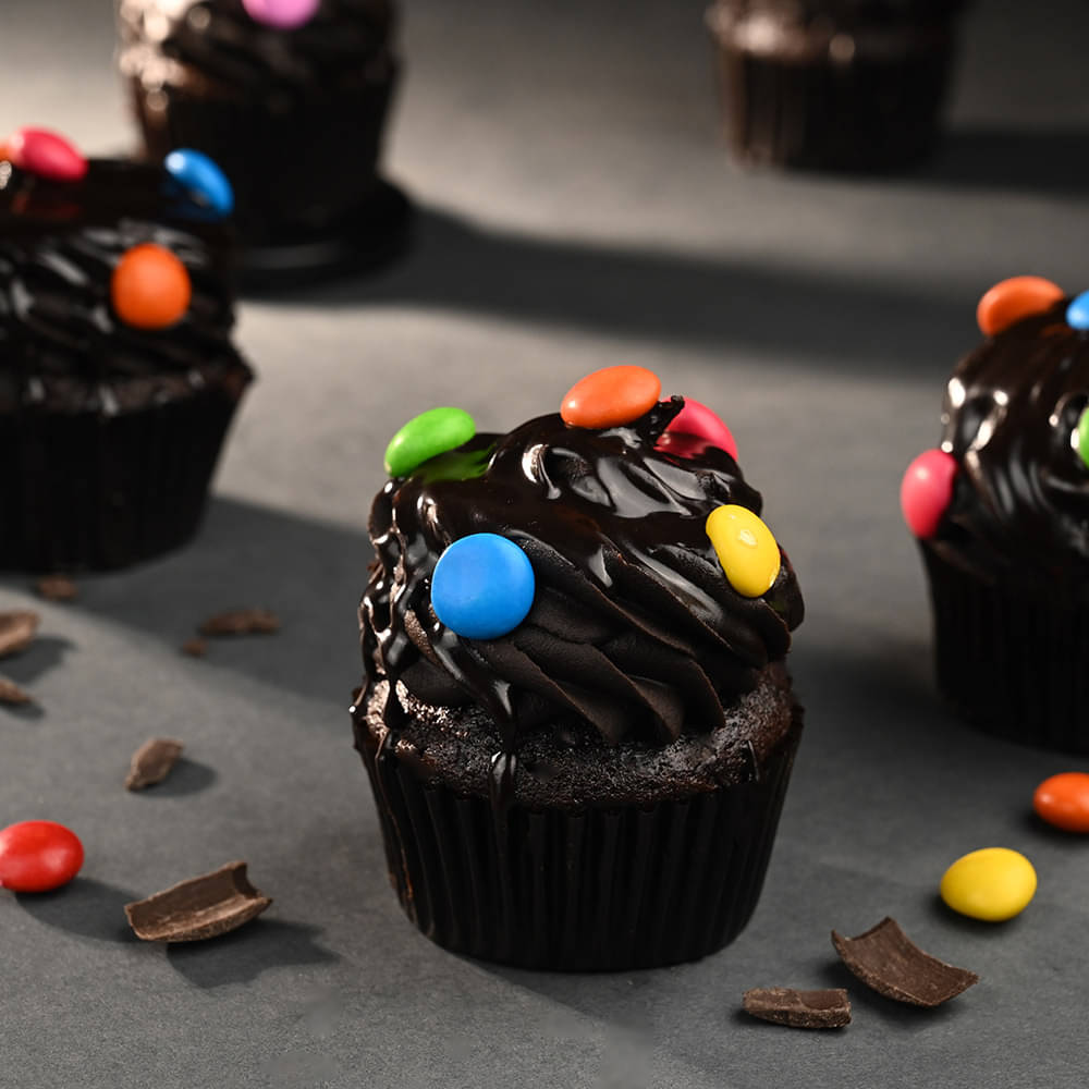 Chocolate Cupcake With Sprinkles N Gems
