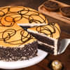 Sliced View of Round Chocolate N Coffee Cake
