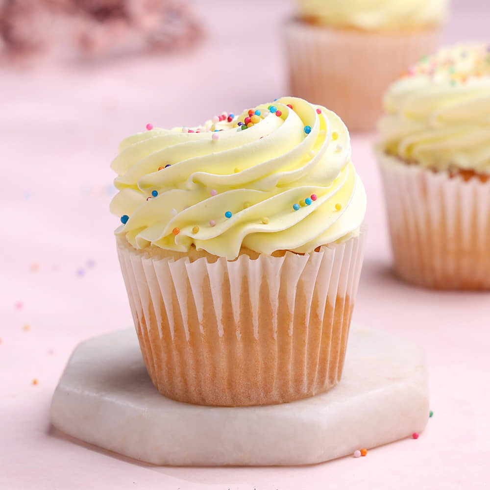 Packed View of Funfetti Vanilla Cupcake Delivery