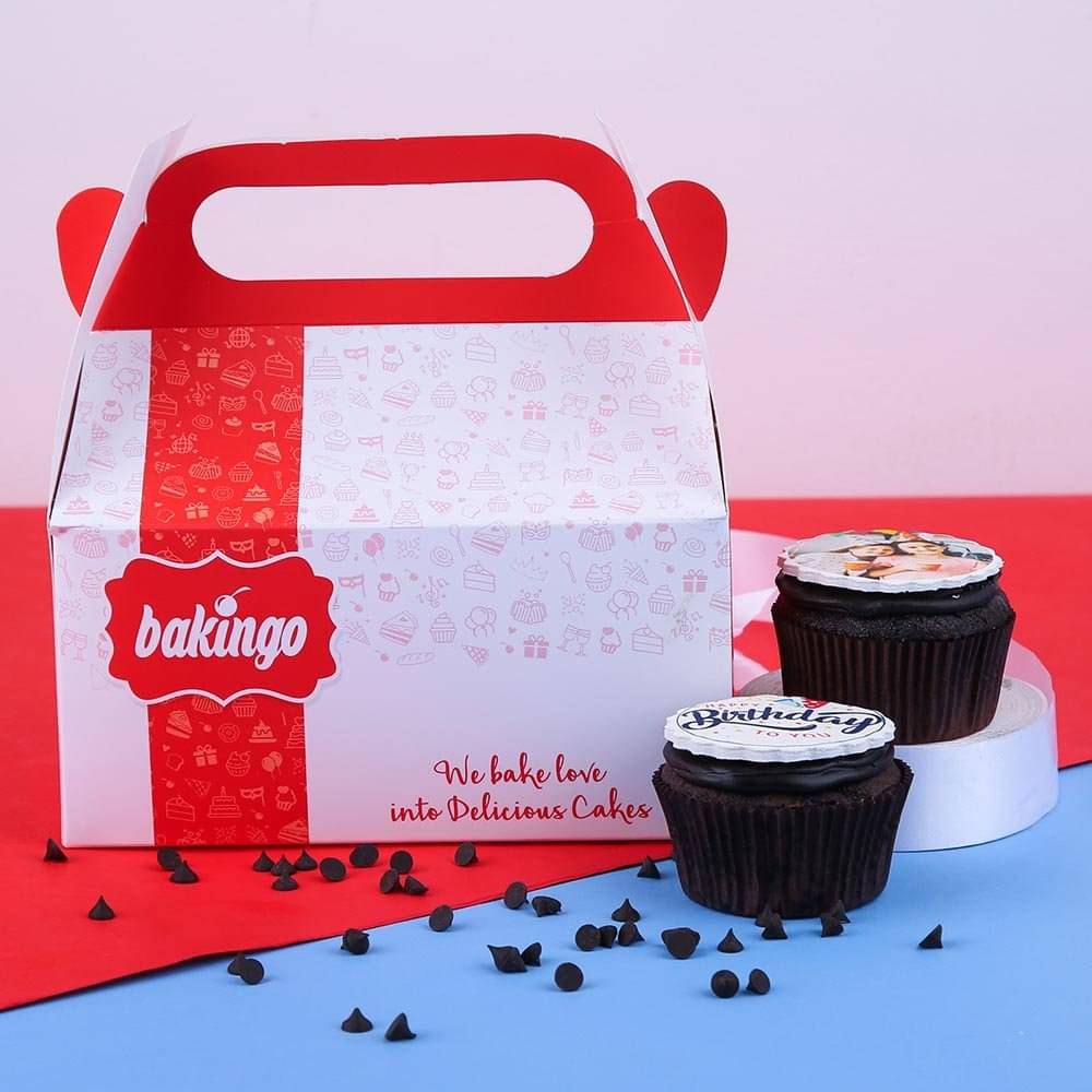 Personalised Birthday Cupcakes 2 Pieces Packed Personalised Birthday Cupcakes 2 Pieces