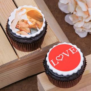 Personalised Cupcakes For Couple 2 Pieces