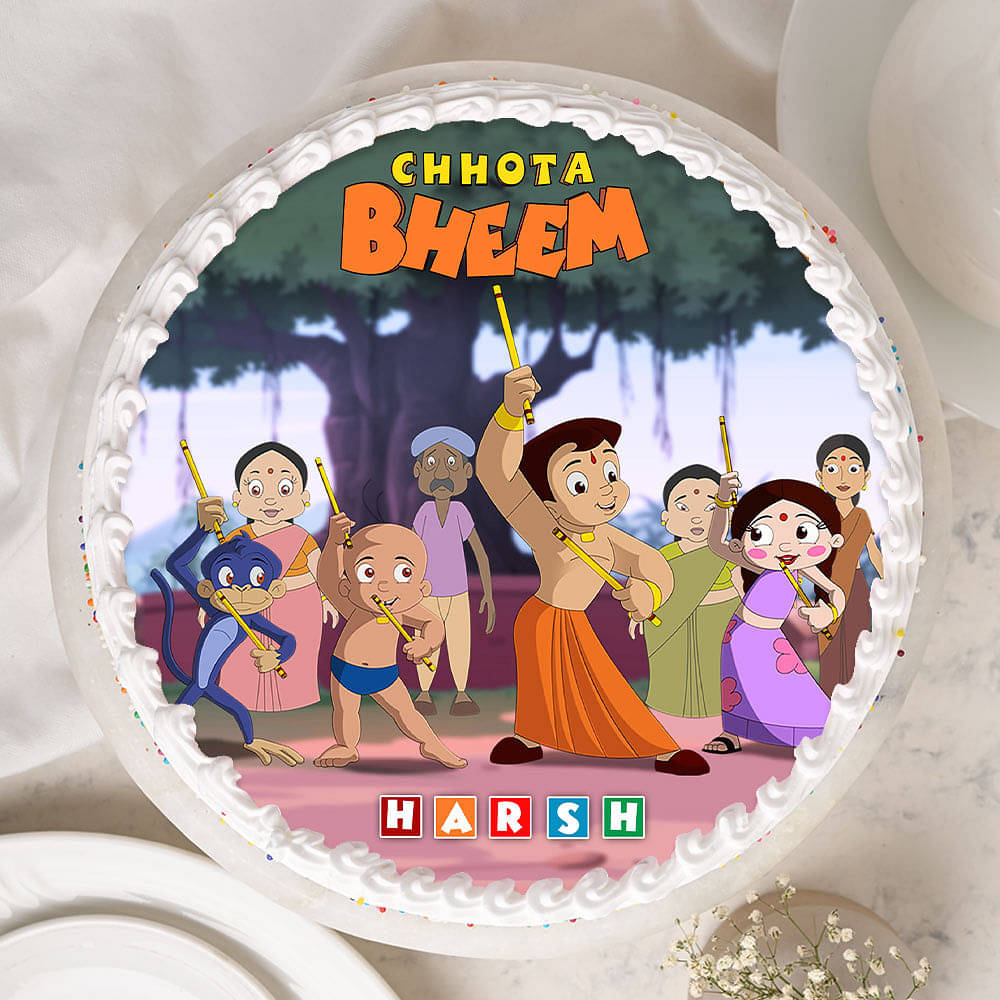 Chota Bheem Theme Party Cake | Order Online at Bakers Fun