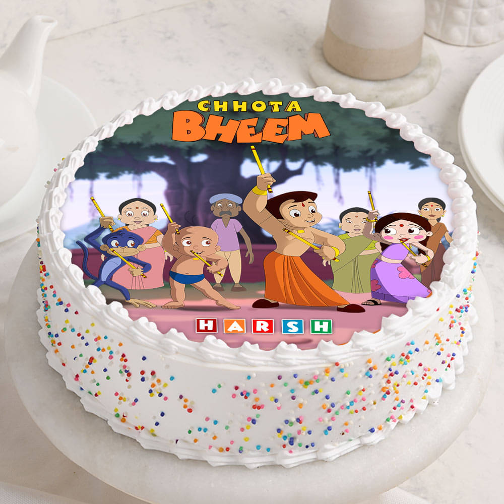 Chhota Bheem New Year Cake Party in Dholakpur - YouTube