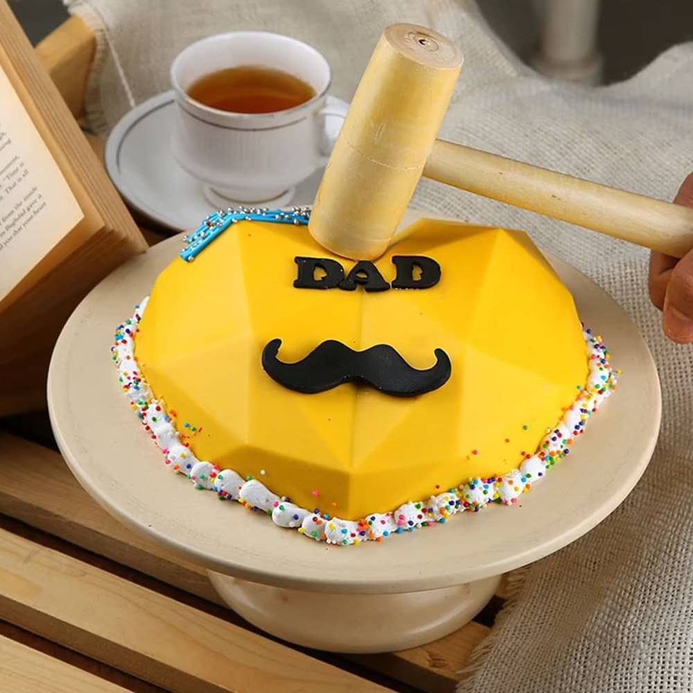Dad Pinata Cake - A Heart shaped Chocolate Pinata Cake
