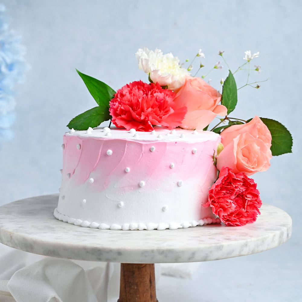 Rose Decorated Cake - We Create Delicious Memories - Oakmont Bakery