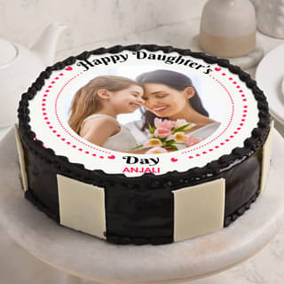 Happy Daughters Day Photo Cake