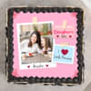Top View of Daughters Day Photo Cake