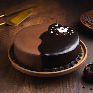 Side View of Decadent Chocolate Glaze Delicacy