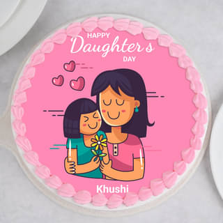 Top View of Daughter's Day Poster Cake