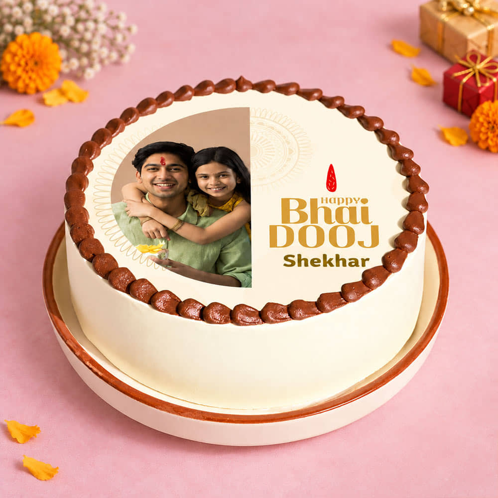 Happy Bhai Dooj Personalised Cake Happy Bhai Dooj Personalised Cake