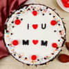 Top View of Delicious 'I Love Mom' Cake for Mothers Day