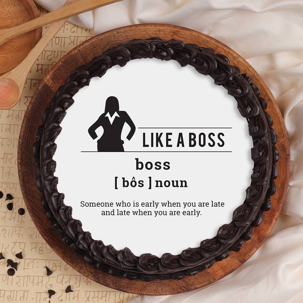 Top View of Preppy Poster Cake