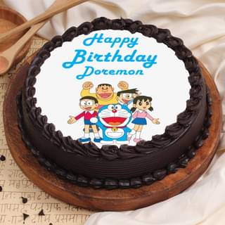 Delightful Doraemon Delicacy Chocolate Poster Cake