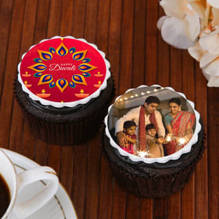 Diwali Poster And Photo Cup Cakes