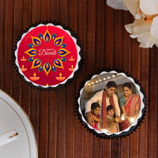 Diwali Poster And Photo Cup Cakes