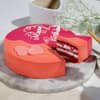 Lateral View of Red Velvet Glaze Cake