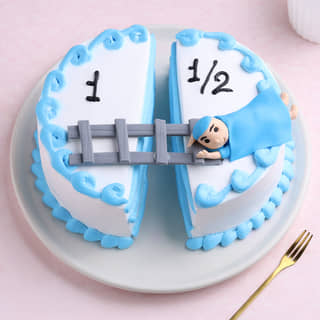 Exotic Baby Milestone Pinapple birthday Cake