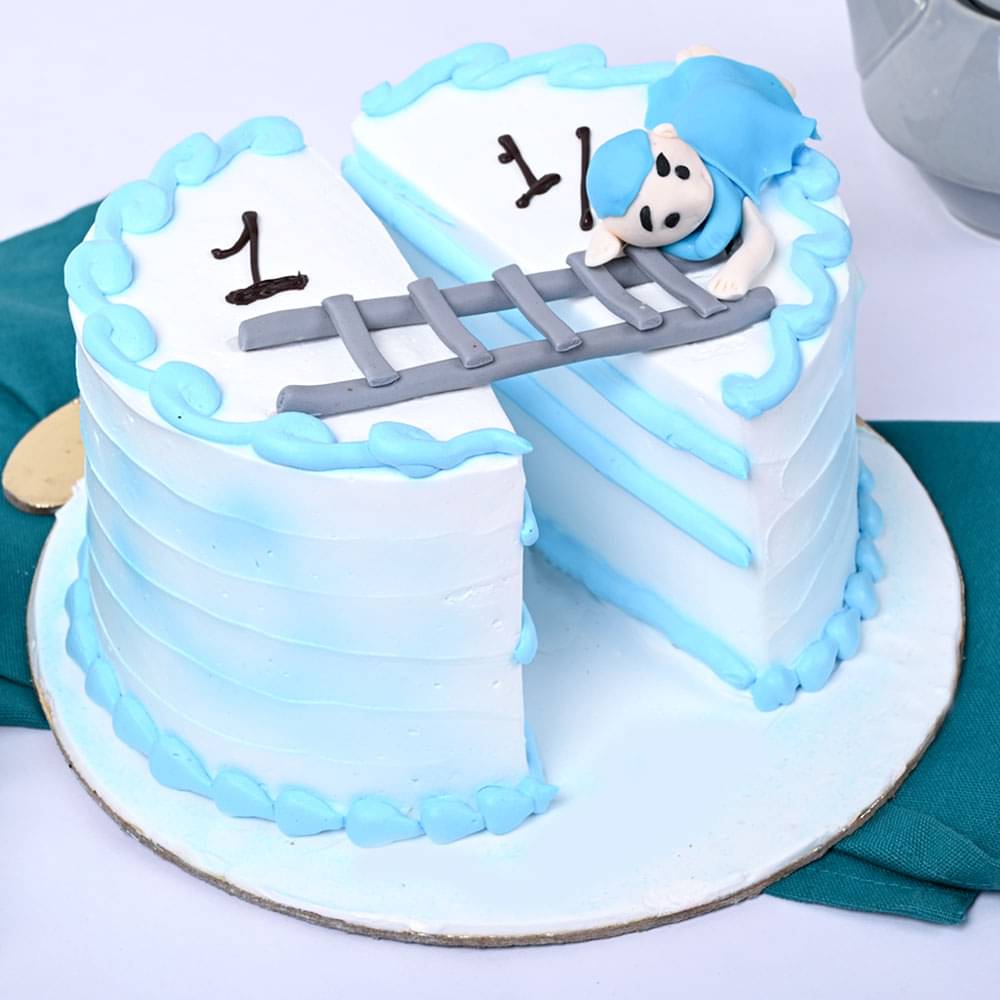 Exotic Baby Milestone Pinapple birthday Cake
