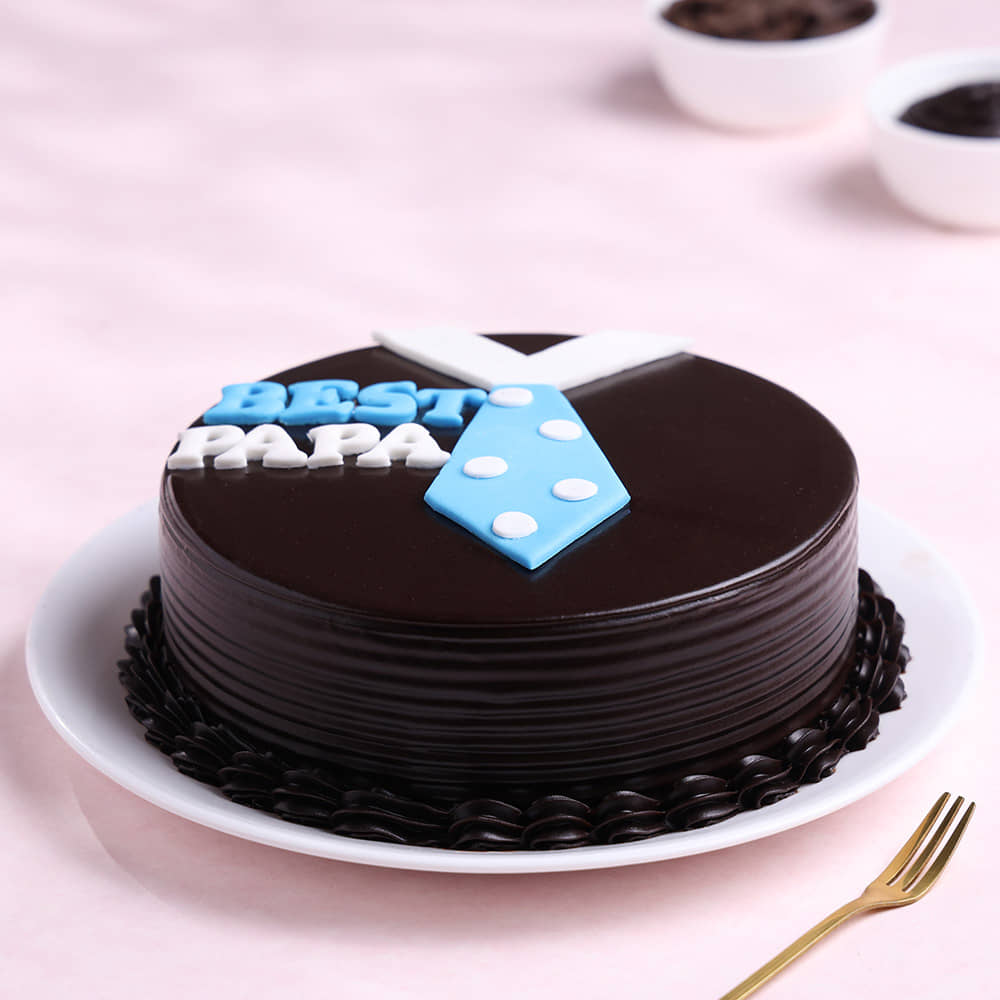 Best Papa Choco Cake Top View of Best Papa Choco Cake
