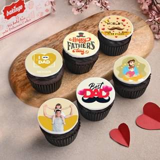 I Love Dad Personalized Cupcakes