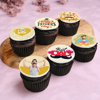 I Love Dad Personalized Cupcakes