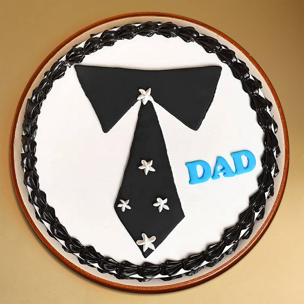 Top View of Designer Cake for Dad