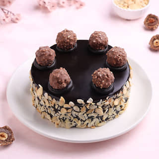 Chocolate Ferrero Rocher Almonds Cake
