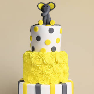 Side View of Adorable Elephant Tier Cake Side View of Adorable Elephant Tier Cake