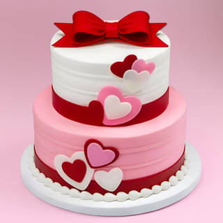 Two Tier Love Cake