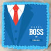 Top View of Formal Boss Day Poster Cake