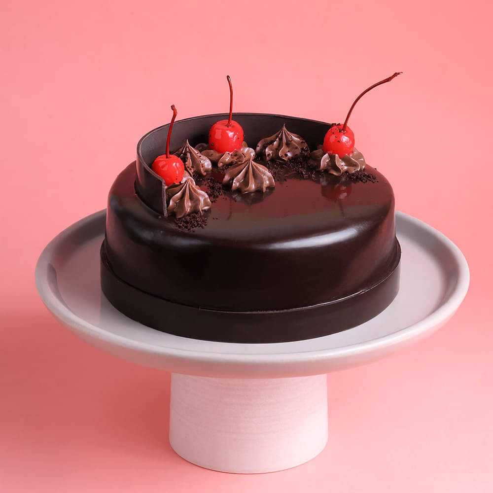 Top view of Gateau Black Forest Cake