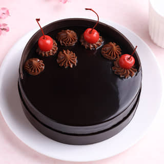 Top View of Gateau Black Forest Cake