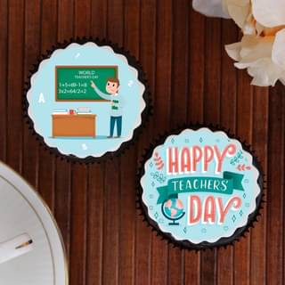 Grateful Teachers Day Poster Cup Cakes