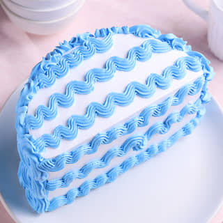 Full View of Half Month Vanilla Celebration Cake