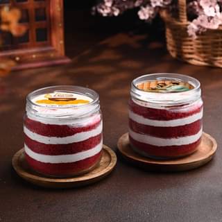 Side View of Diwali Poster Jar Cakes