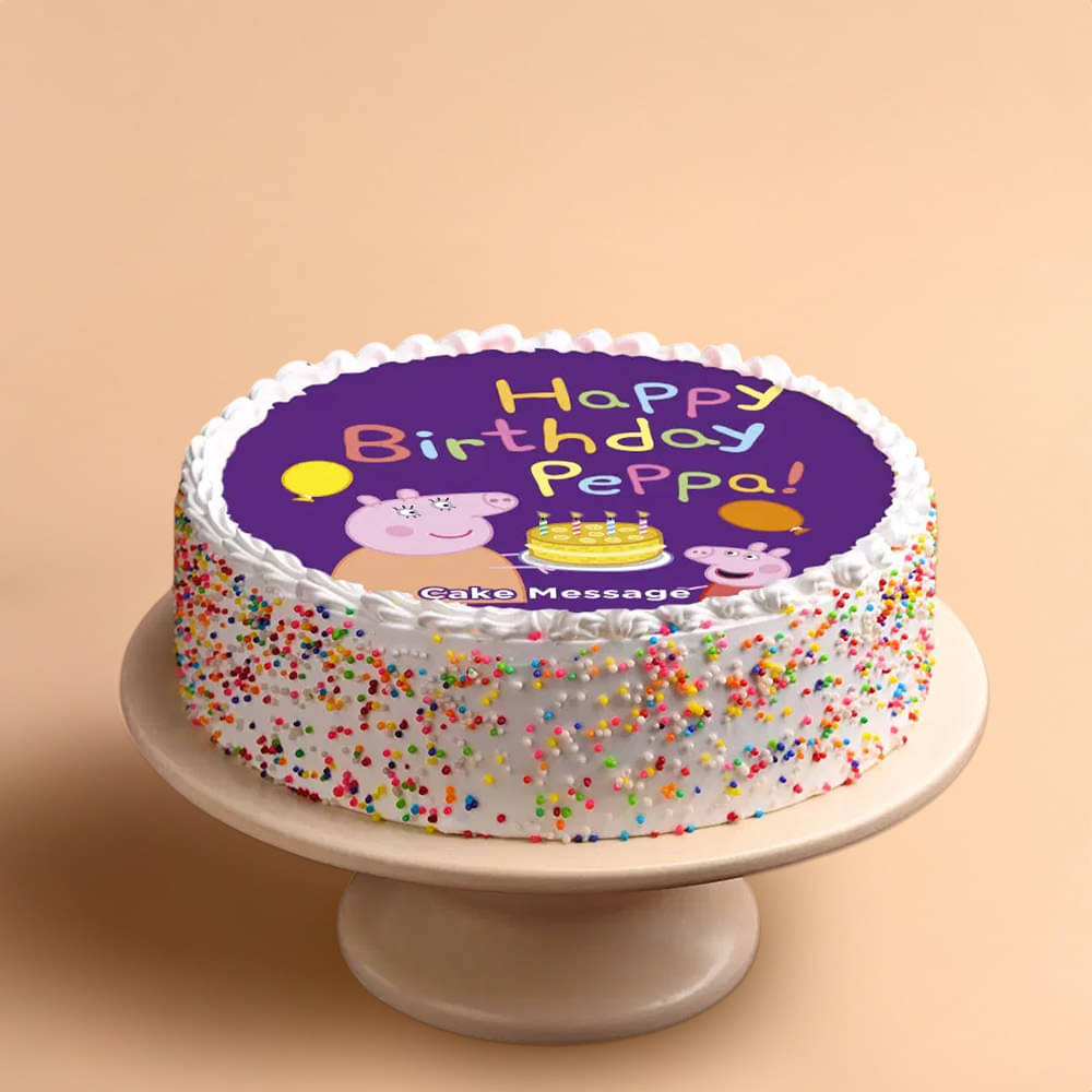 Happy Birthday Peppa Pig Poster Cake