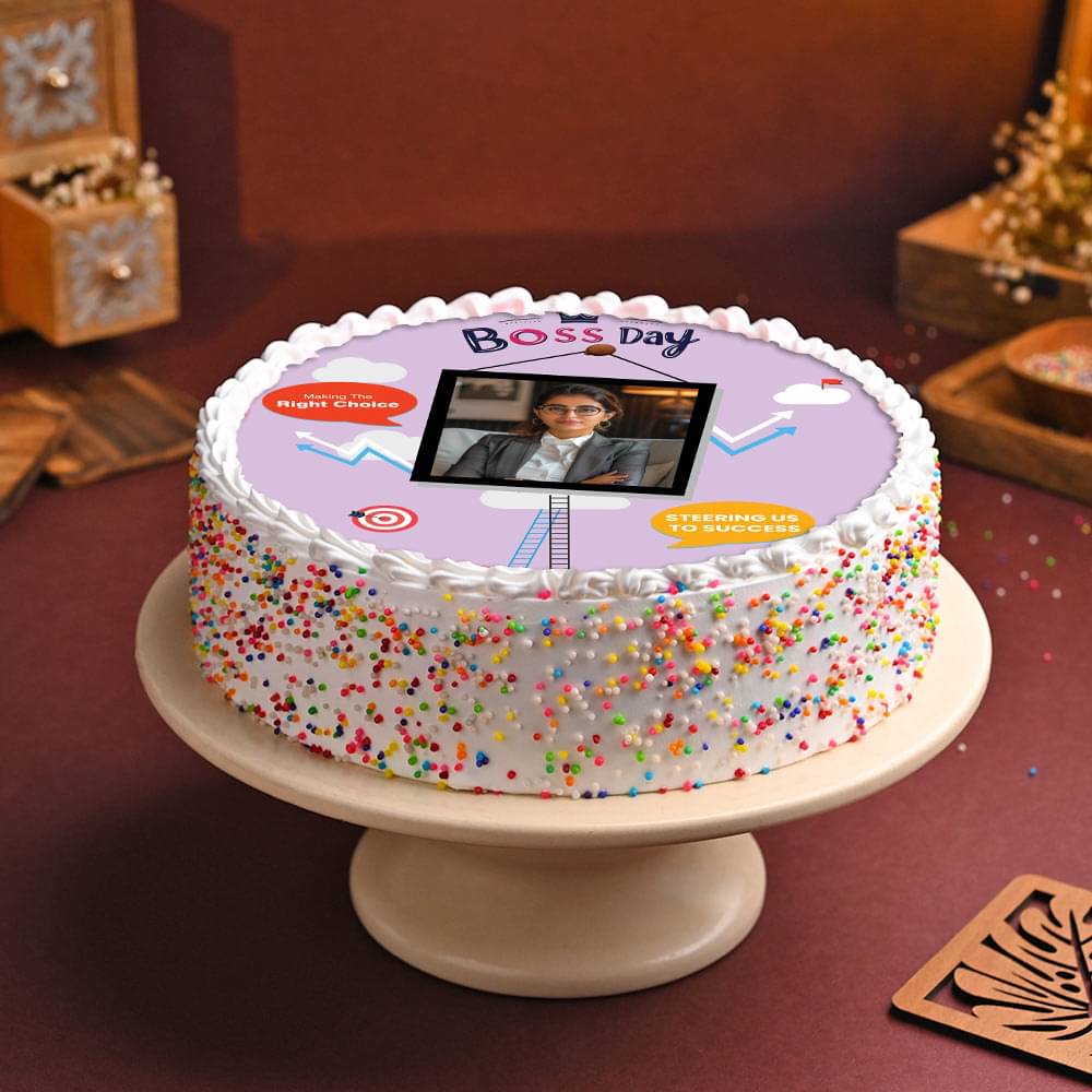 Sweet Success Boss Day Cake