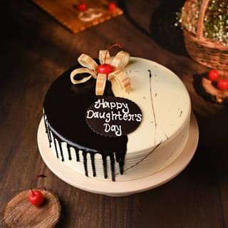 Happy Daughter's Day Choco Vanilla Cake