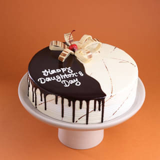 Happy Daughter's Day Choco Vanilla Cake
