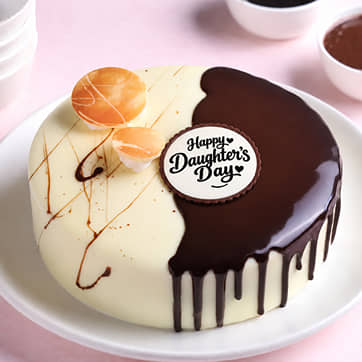 Happy Daughter's Day Choco Vanilla Cake Happy Daughter's Day Choco Vanilla Cake